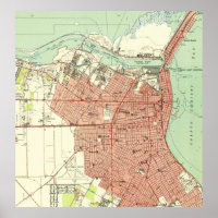 Vintage Karte von Corpus Christi Texas (1951)