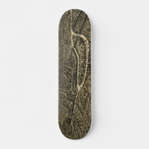 Vintage Karte von Dallas Texas (1892) Skateboard