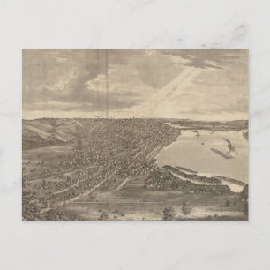 Vintage Karte von Davenport Iowa (1875)