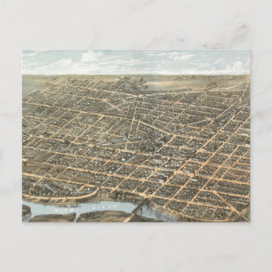 Vintage Karte von Dayton Ohio (1870)