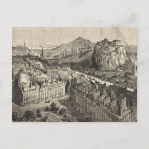 Vintage Karte von Edinburgh Schottland (1886)