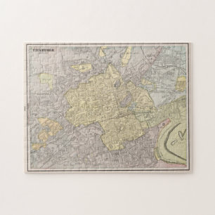 Vintage Karte von Edinburgh Schottland (1901) Puzzle