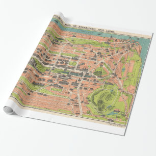 Vintage Karte von Edinburgh Schottland (1935) Geschenkpapier