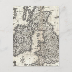 Vintage Karte von England und Irland (1631)