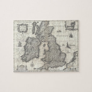 Vintage Karte von England und von Irland (1631) Puzzle