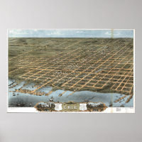Vintage Karte von Erie Pennsylvania (1870)