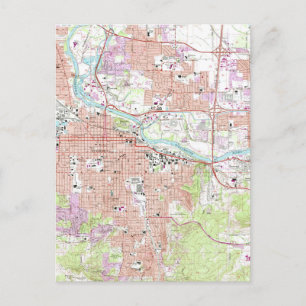 Vintage Karte von Eugene Oregon (1967)