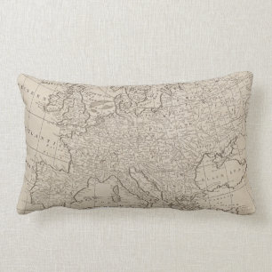 Vintage Karte von Europa (1800) Lendenkissen