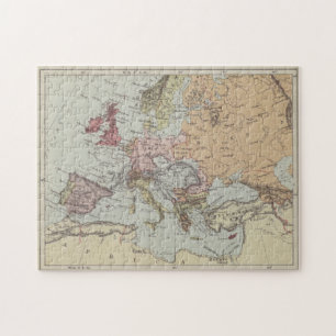 Vintage Karte von Europa Puzzle
