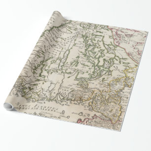 Vintage Karte von Finnland (1740s) Geschenkpapier