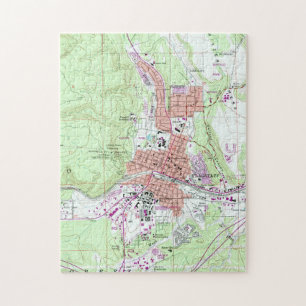 Vintage Karte von Flagstaff Arizona (1962) Puzzle
