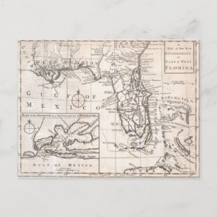 Vintage Karte von Florida (1763)