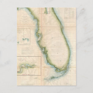 Vintage-Karte von Florida Postkarte