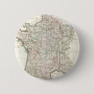Vintage Karte von Frankreich (1771) Button