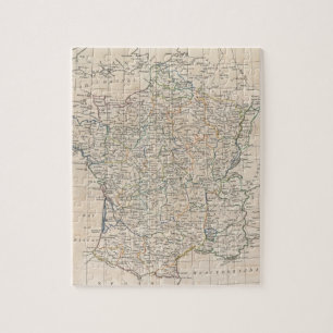 Vintage Karte von Frankreich (1799) Puzzle
