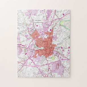 Vintage Karte von Frederick Maryland (1953) 2 Puzzle