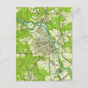 Vintage Karte von Fredericksburg Virginia (1944)