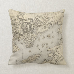Vintage Karte von Gloucester Massachusetts (1873) Kissen
