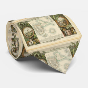 Vintage Karte von Guadeloupe (1856) Krawatte