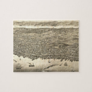 Vintage Karte von Halifax (1879) Puzzle