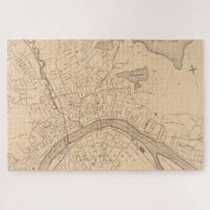 Vintage Karte von Haverhill MA (1909) Puzzle