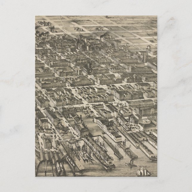 Vintage Karte von Hoboken NJ (1881) (Vorderseite)