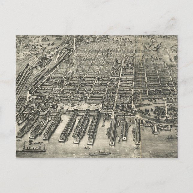 Vintage Karte von Hoboken NJ (1904) (Vorderseite)