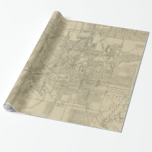 Vintage Karte von Houston (1913) Geschenkpapier