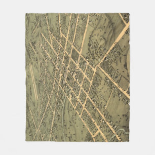 Vintage Karte von Huntsville Alabama (1871) Fleecedecke