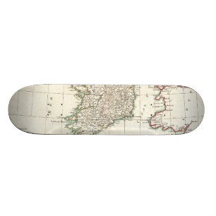 Vintage Karte von Irland (1771) Skateboard