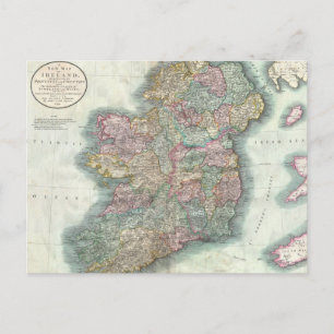 Vintage Karte von Irland (1799)