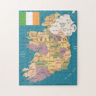 Vintage Karte von Irland Puzzle