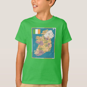 Vintage Karte von Irland T-Shirt