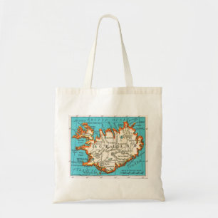 Vintage Karte von ISLAND Tasche