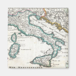 Vintage Karte von Italien (1706) Magnet