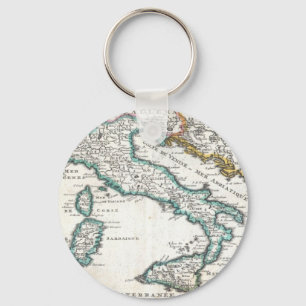 Vintage Karte von Italien (1706) Schlüsselanhänger