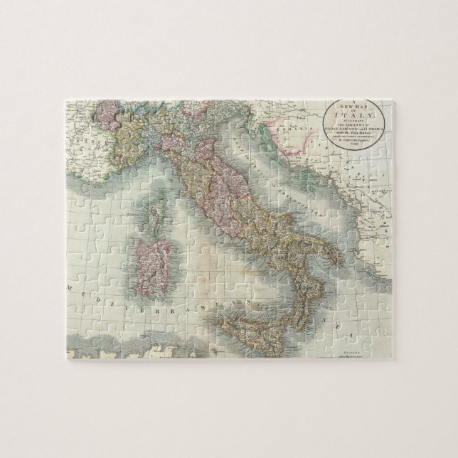 Vintage Karte von Italien (1799) Puzzle (Horizontal)