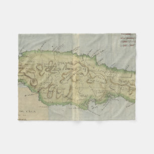 Vintage Karte von Jamaika (1780) Fleecedecke