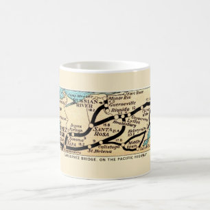Vintage Karte von Kalifornien Kaffeetasse
