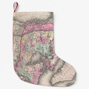 Vintage Karte von Kanada (1857) Kleiner Weihnachtsstrumpf