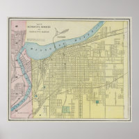 Vintage Karte von Kansas City Missouri (1901)
