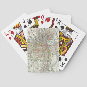 Vintage Karte von Kansas City Missouri (1920) Spielkarten
