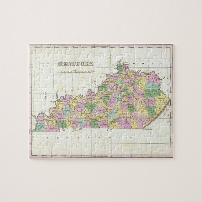 Vintage Karte von Kentucky (1827) Puzzle (Horizontal)