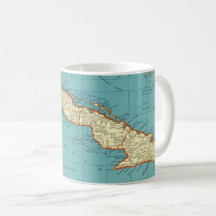 Vintage-Karte von Kuba Kaffeetasse