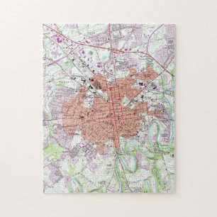 Vintage Karte von Lancaster Pennsylvania (1956) 2 Puzzle