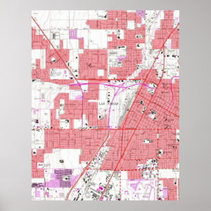 Vintage Karte von Las Vegas Nevada (1967) 2 Poster