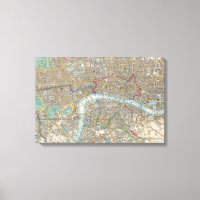 Vintage Karte von London (1848)