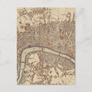 Vintage Karte von London England (1807)