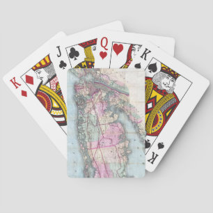 Vintage Karte von Long Island (1880) Spielkarten