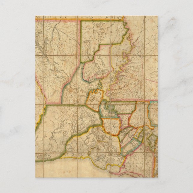 Vintage Karte von Louisiana (1816) (Vorderseite)